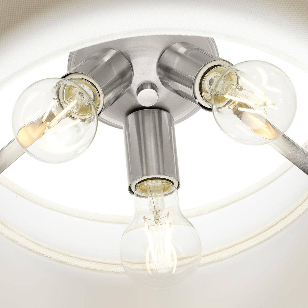 Silva Brushed Nickel Glass Drum Pendant Light