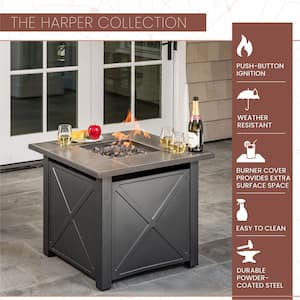 Harper Steel Outdoor Fire Pit Table