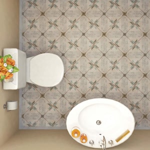 Pompei Star Blue 9-3/4 in. x 9-3/4 in. Porcelain Floor and Wall Tile (10.88 sq. ft./Case)