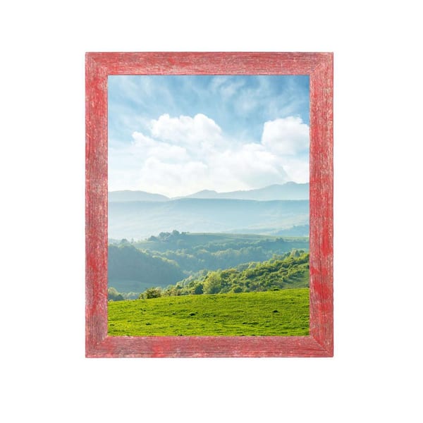 BarnwoodUSA Rustic Farmhouse 5 in. x 7 in. Rustic Red Reclaimed Picture Frame (1.5 in. Molding)