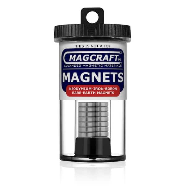 Magcraft Rare Earth 1/2 in. x 1/8 in. Disc Magnet (14-Pack)