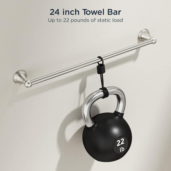 3-Piece Bath Hardware Set with Included Mounting Hardware in Brushed Nickel