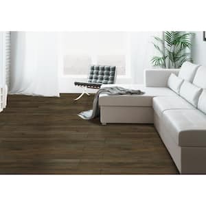 Take Home Sample - 7 in. W Nitefall Walnut Rigid Core Click Lock Luxury Vinyl Plank Flooring