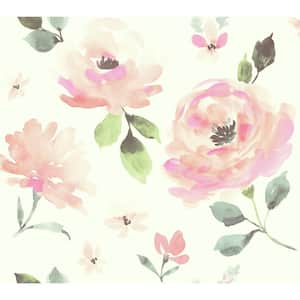 Watercolor Blooms Spray and Stick Wallpaper (Covers 60.75 sq. ft.)