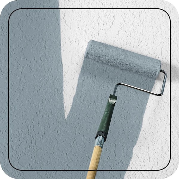 5 Gal. #N480-4A Dusty Denim Satin Enamel Exterior Stain-Blocking Paint and Primer