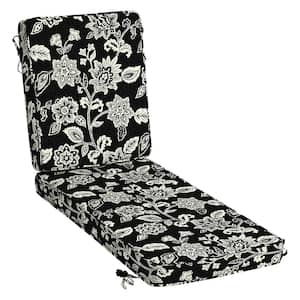 ProFoam 21 in. x 72 in. Ashland Black Jacobean Outdoor Chaise Lounge Cushion