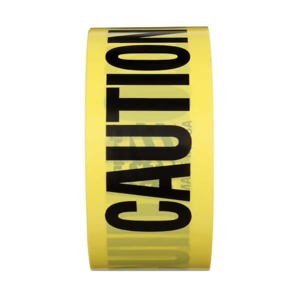 Cordova T30101 Bulk Pack 3.0-MIL Yellow Caution Barricade Tape, 3 in. x 1000 ft. Roll, 12-Pack