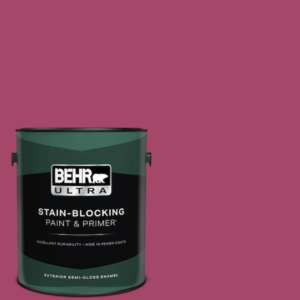 BEHR ULTRA 1 gal. Home Decorators Collection #HDC-SM14-1 Fuschia Flair Semi-Gloss Enamel Exterior Paint & Primer