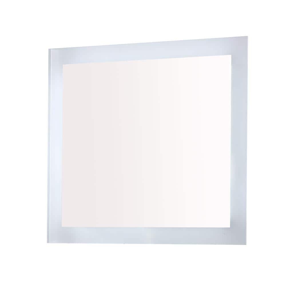 Rectangular 30" LED Illuminated Mirror with Bluetooth Speakers