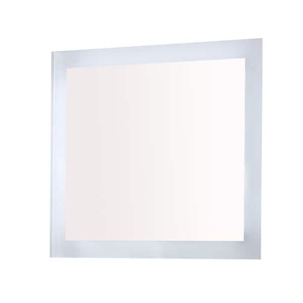 Bellaterra Home Innolight 30 in. W x 27 in. H Frameless Rectangular LED Light Bathroom Vanity Mirror