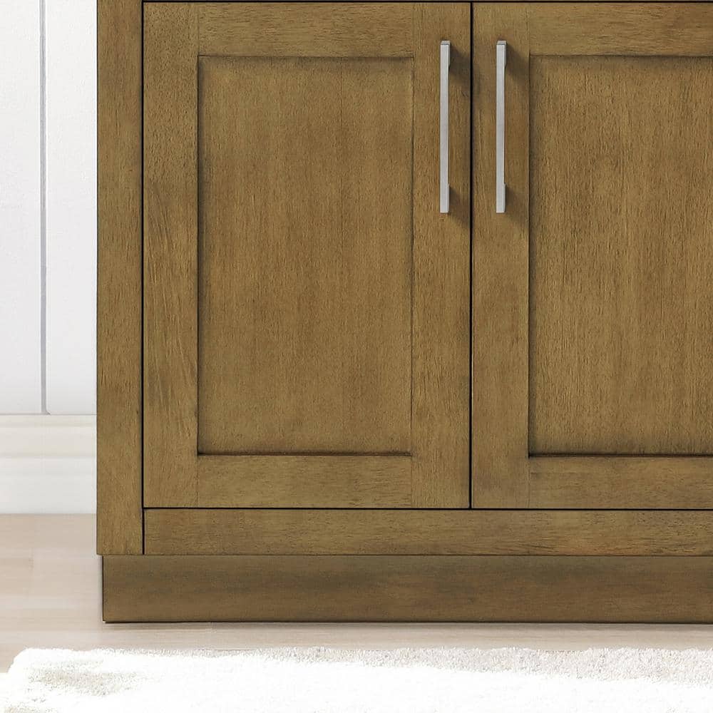 Almond Latte 30" Freestanding Bathroom Vanity with Marble Countertop