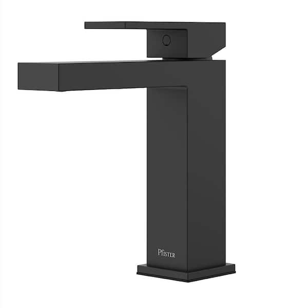 Dumont Single Handle Single Hole Bathroom Sink Faucet in Spot Defense Matte Black