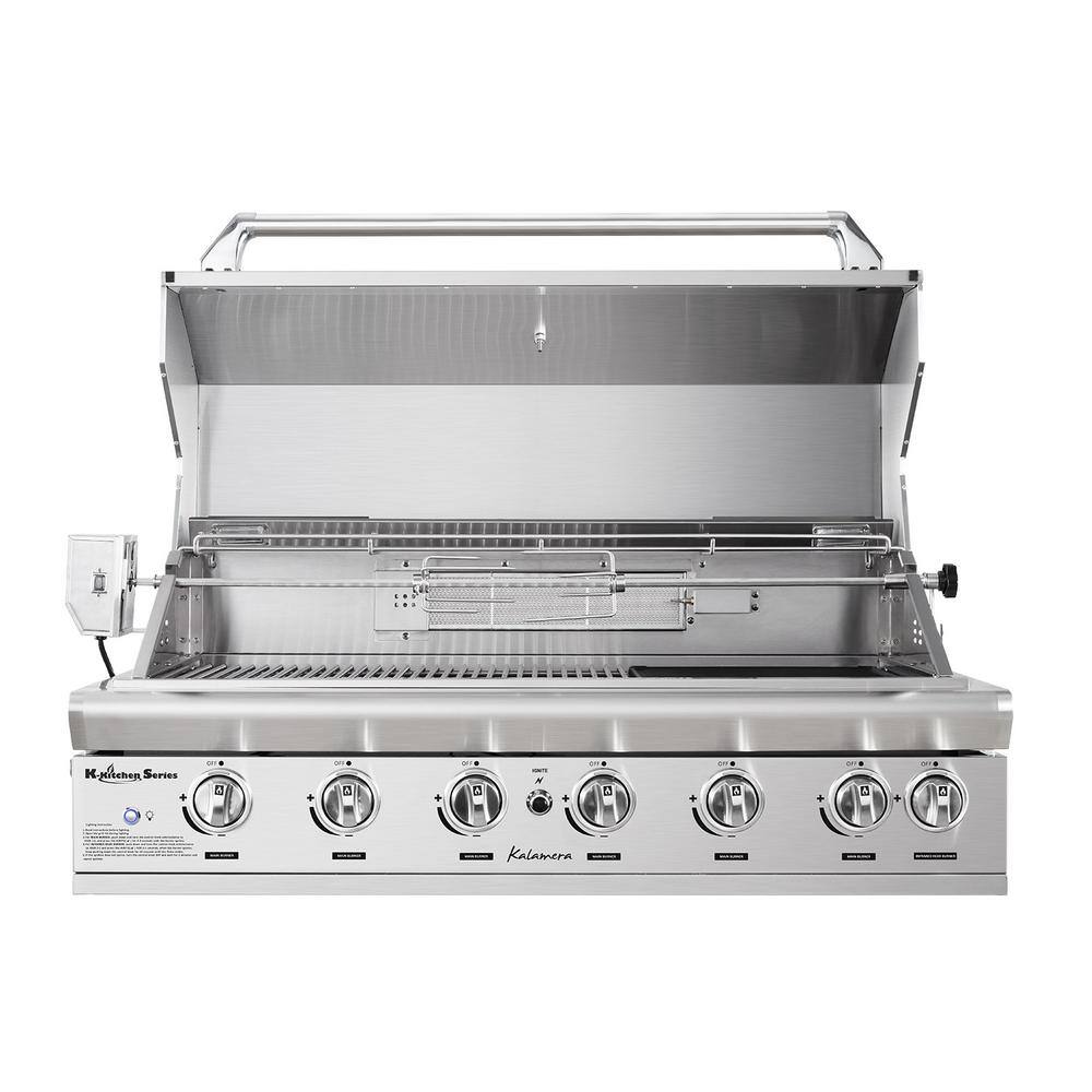 Kalamera 6-Burner Stainless Steel Built-In Gas Grill