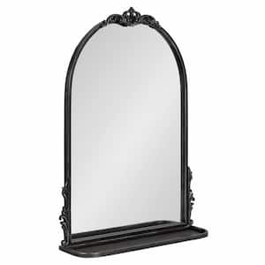 Myrcelle 20.5 in. W x 27.75 in. H Metal Black Arch Traditional Framed Decorative Wall Mirror