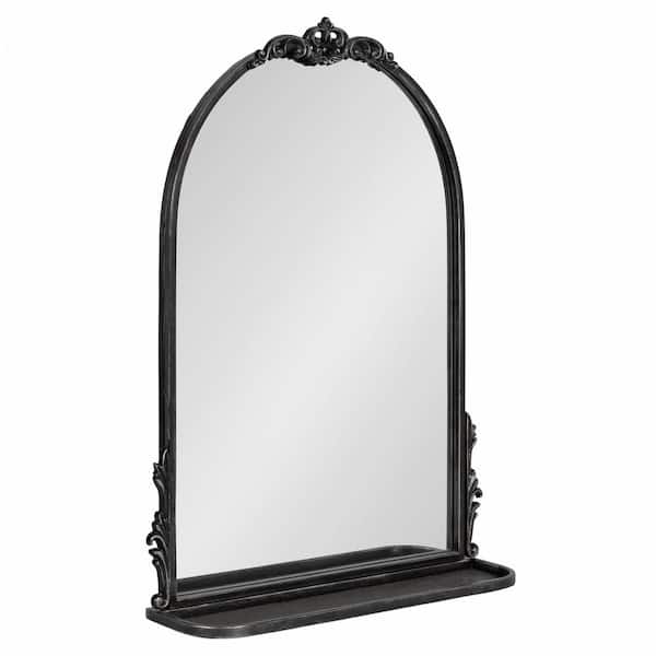 Myrcelle 20.5 in. W. x 27.75 in. H Metal Black Arch Traditional Framed Decorative Wall Mirror