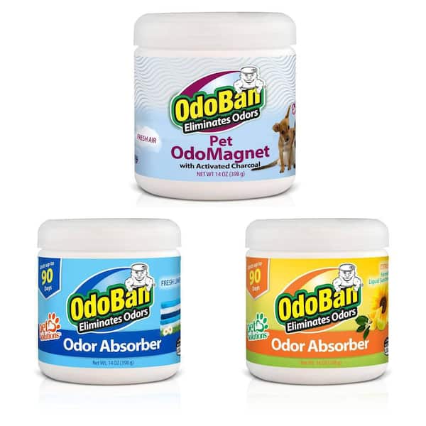 14 oz. Fresh Linen & Citrus & OdoMagnet Solid Odor Absorber Combo (3 Piece)