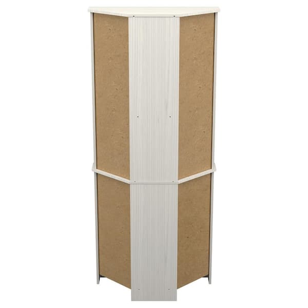 72 Tall Corner Storage Cabinet Washed Oak - Inval