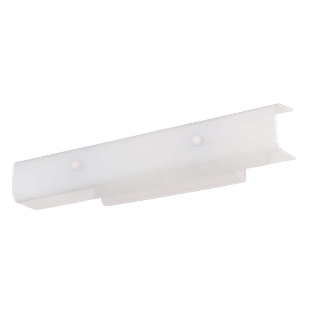White Metal 4-Light Wall Mount Bathroom Vanity Light