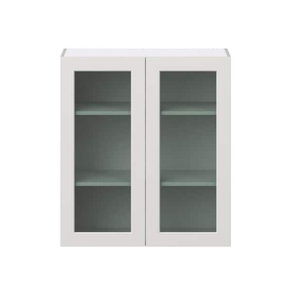 J COLLECTION 36 in. W x 40 in. H x 14 in. D Littleton Painted Gray Recessed Assembled Wall Kitchen Cabinet