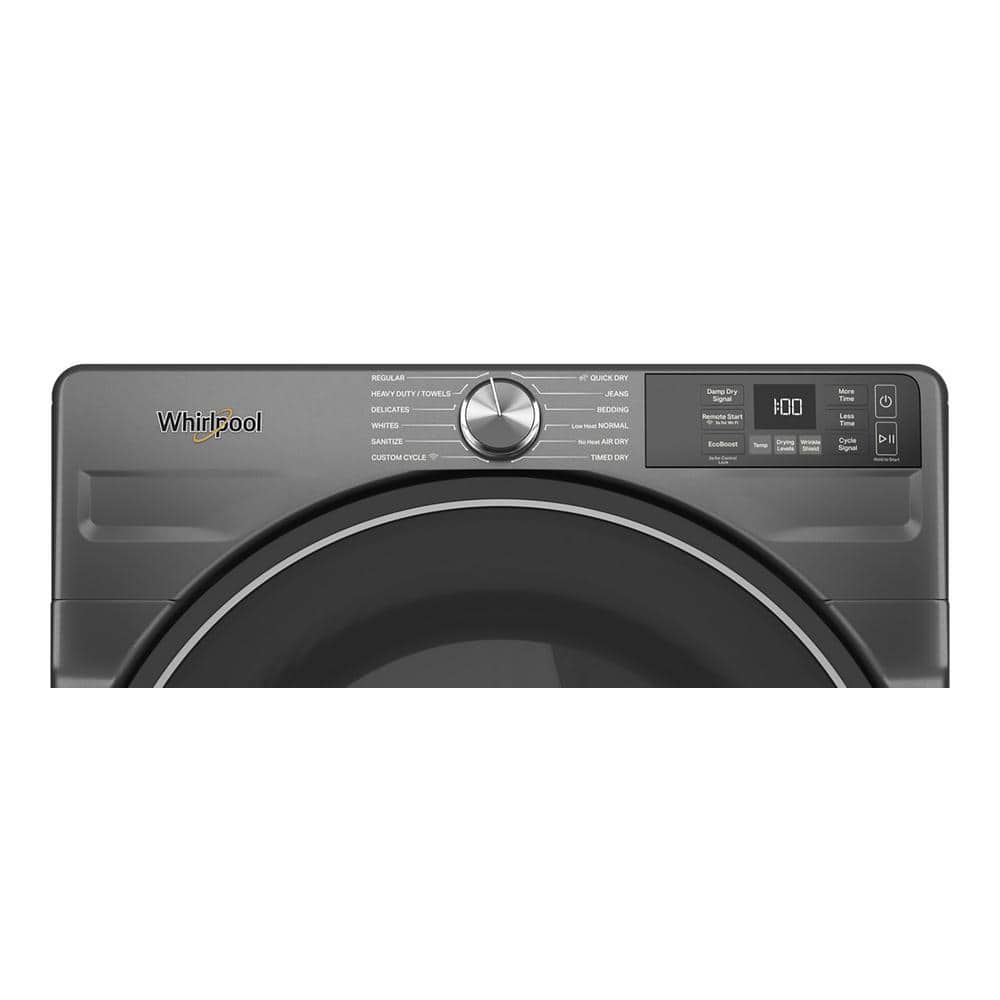 7.4 cu. ft. vented Front Load Electric Dryer in Volcano Black with Wrinkle Shield Option
