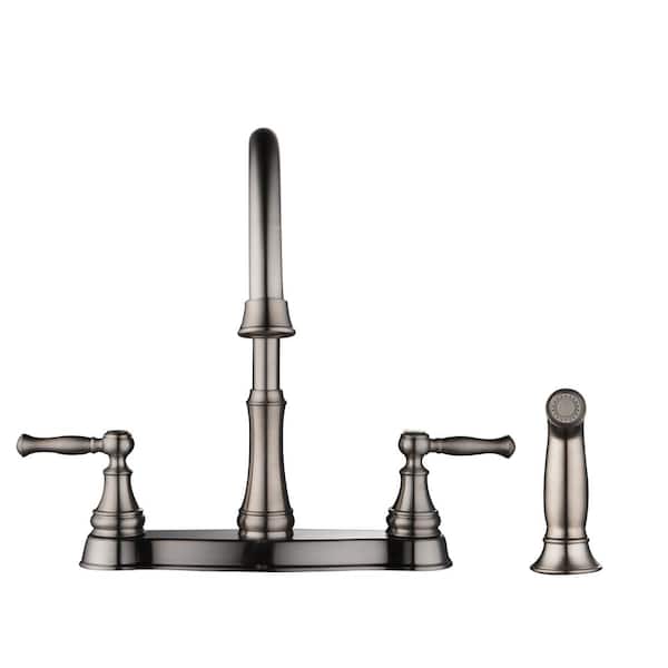 Fairway 2-Handle Standard Kitchen Faucet with Side Sprayer in Stainless Steel Fairway 2-Handle Standard Kitchen Faucet with Side Sprayer in Stainless Steel