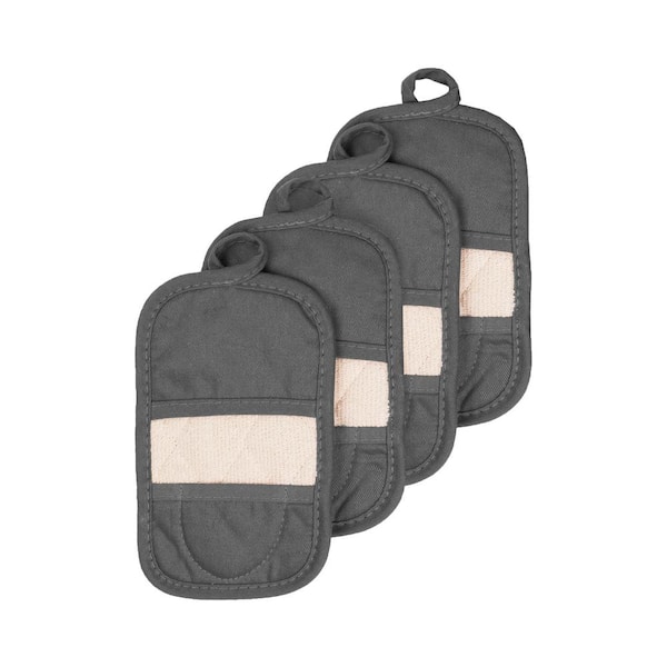 RITZ Graphite Gray Royale Mitz Pot Holders (4-Pack)