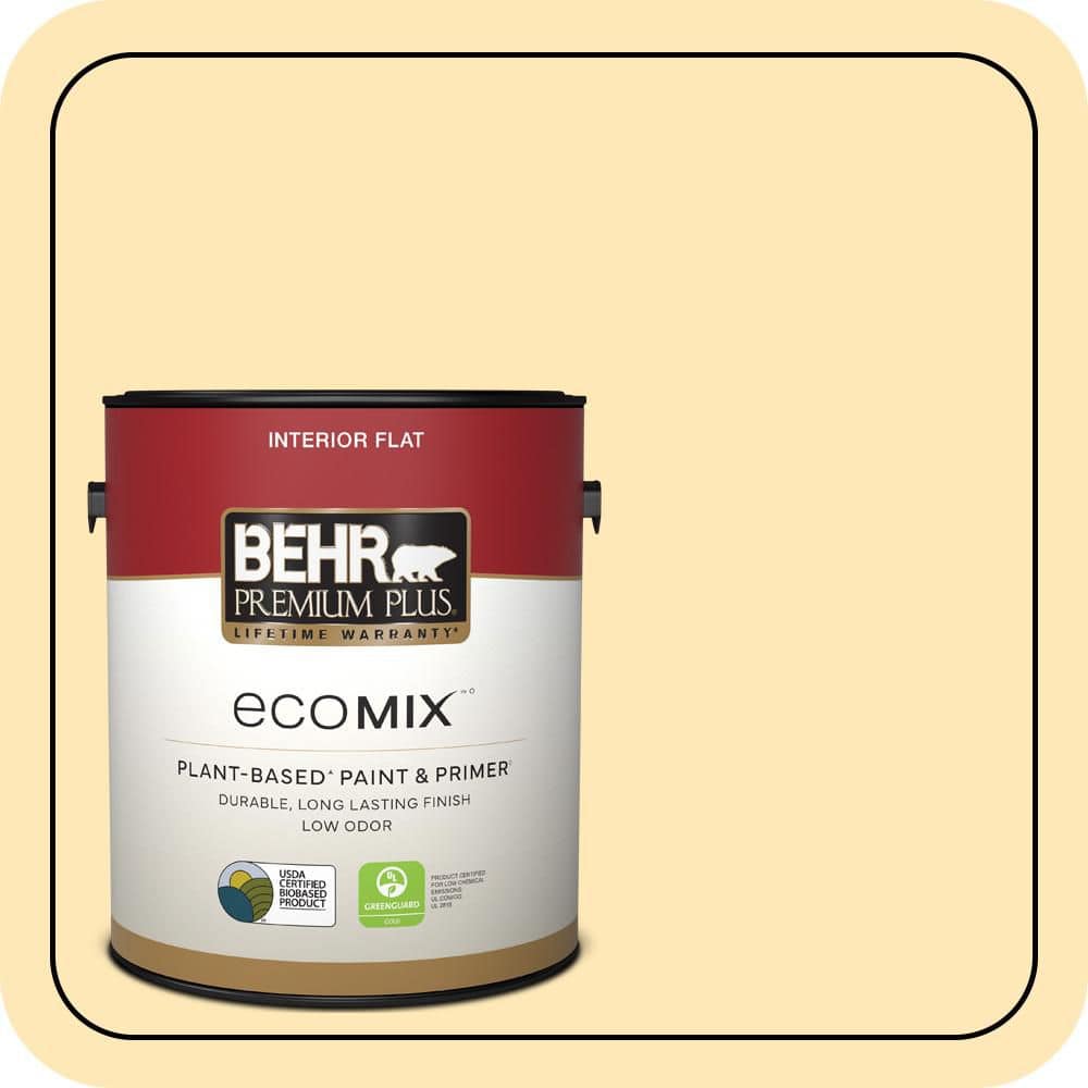 1 gal. #320A-3 Cornsilk Flat EcoMix Plant-Based Interior Paint & Primer product image for price tracking
