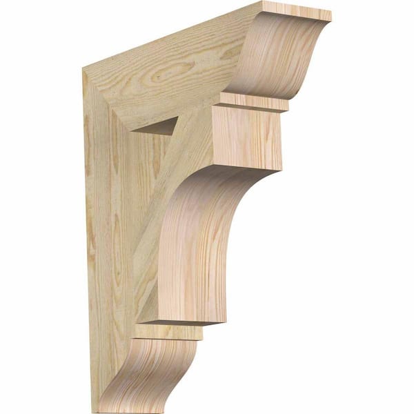 Ekena Millwork 6 in. x 26 in. x 22 in. Douglas Fir Westlake Traditional Rough Sawn Bracket
