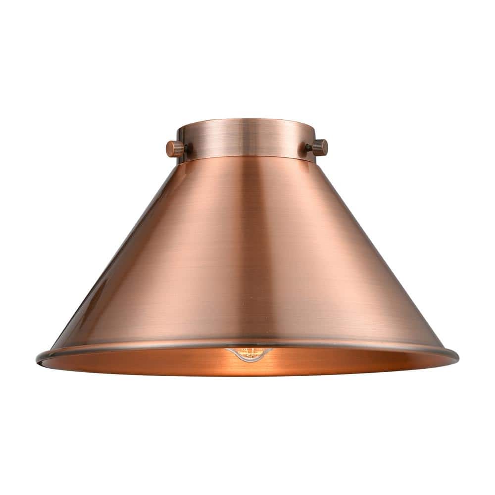 Antique Copper Mini Pendant Light with Glass Shade