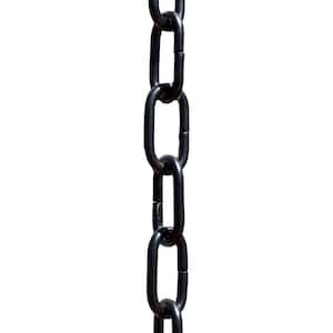 8.5 ft. Aluminum Traditional Link Rain Chain (Black)