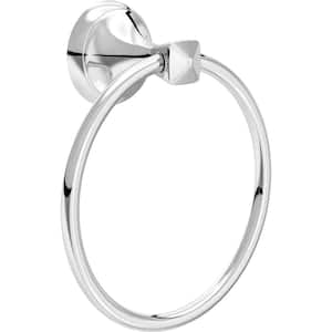 Esato Wall Mount Round Closed Towel Ring Bath Hardware Accessory in Polished Chrome