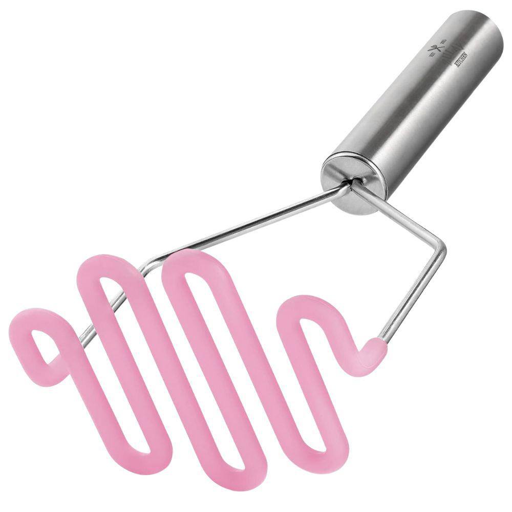 UPC 195702000103 product image for Potato Masher with Premium Silicone - Pink | upcitemdb.com