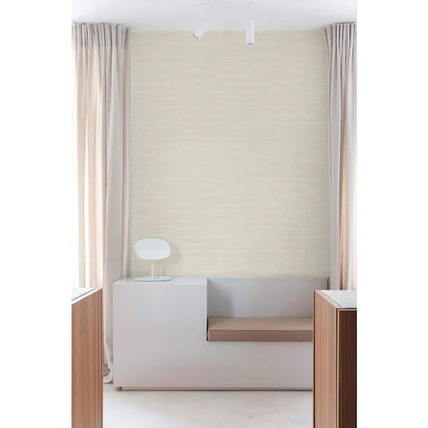 Turtledove Faux Grasscloth Print Non Woven Non-Pasted Textured Wallpaper 57 sq. ft.
