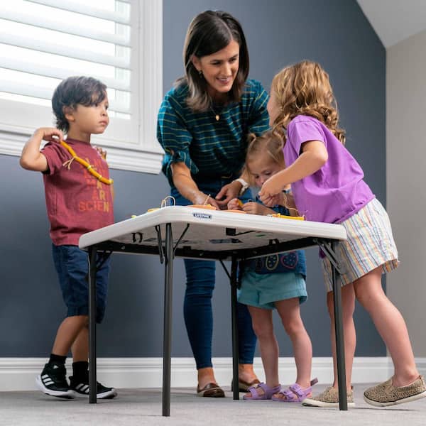 Lifetime Children's 24 in. W Square Almond Folding Table
