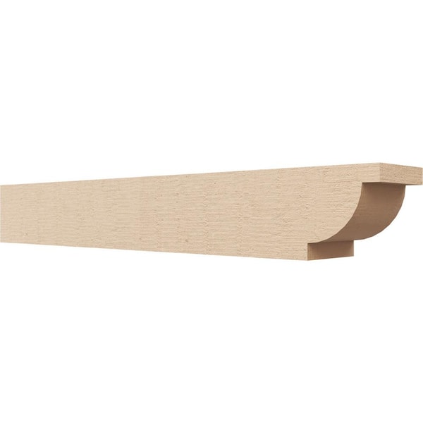 Ekena Millwork 4-in. x 4-in. x 28-in. Alpine Woodgrain, Primed Tan Timberthane Polyurethane Rafter Tail Brace