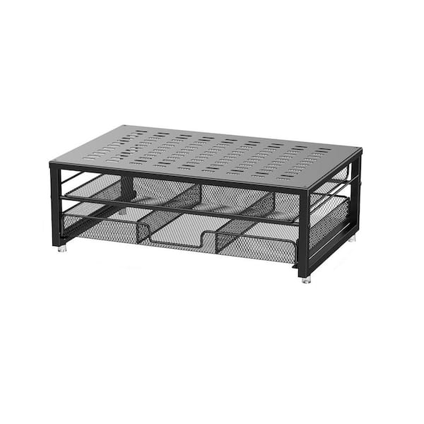 Yichuhaoxi Computer Monitor Stand Riser, Desk Organizers and Accessories with Drawer, Office Desk Accessories in Black