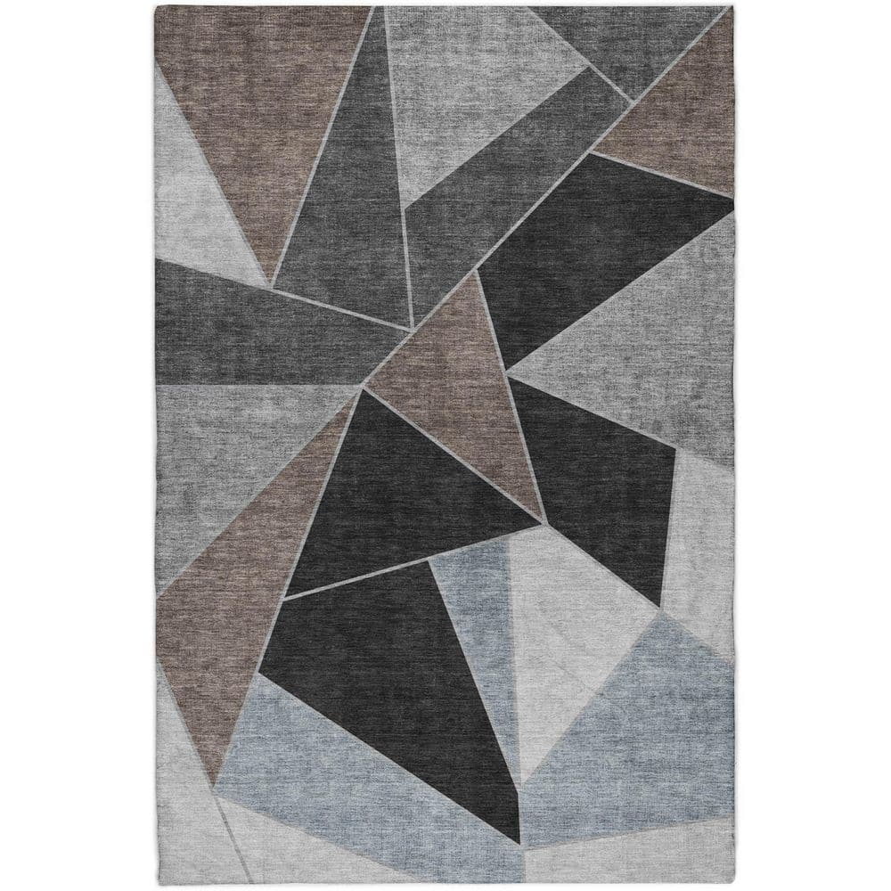 Dream Shag Premium Machine Washable Abstract ADS636 Chocolate 3 ft. x 5 ft. Area Rug price history on PriceWatchPro