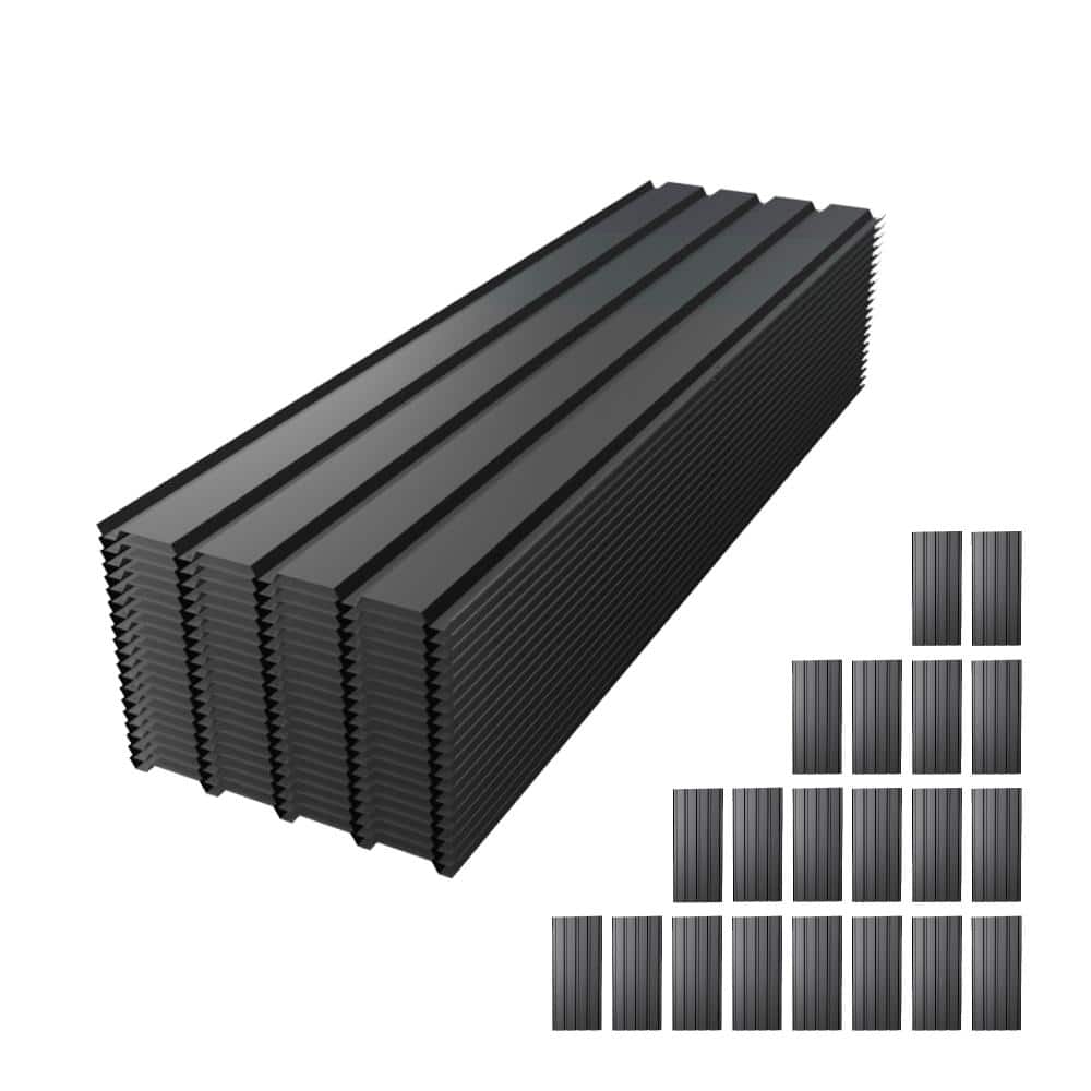 20-Pack 61 in. L x 18 in. W Gray Heavy Duty Metal Galvanized Roof Panel, Waterproof price history on PriceWatchPro