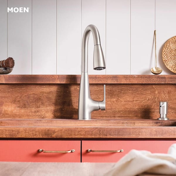 Haelyn Single-Handle Pull-Down Sprayer Kitchen Faucet with Reflex and Power Boost in Spot Resist Stainless