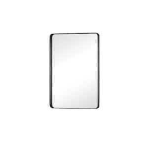 Rectangular Wall Mounted Mirror Bathroom Vanity Mirror 22 in.x 30 in. in Black