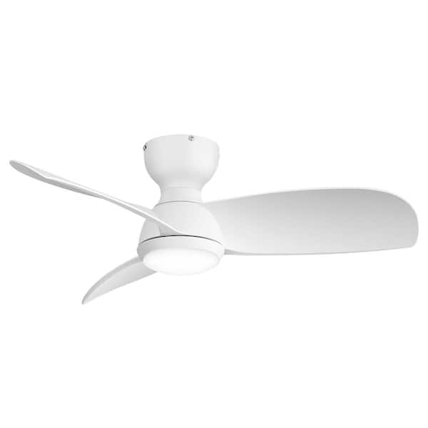 Breezary Tracy 36 in. Integrated LED Indoor White Ceiling Fan with Light and Remote Control Included