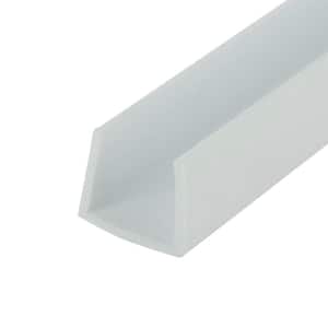 3/4 in. D x 3/4 in. W x 72 in. L White Styrene Plastic U-Channel Moulding Fits 3/4 in. Board, (18-Pack)