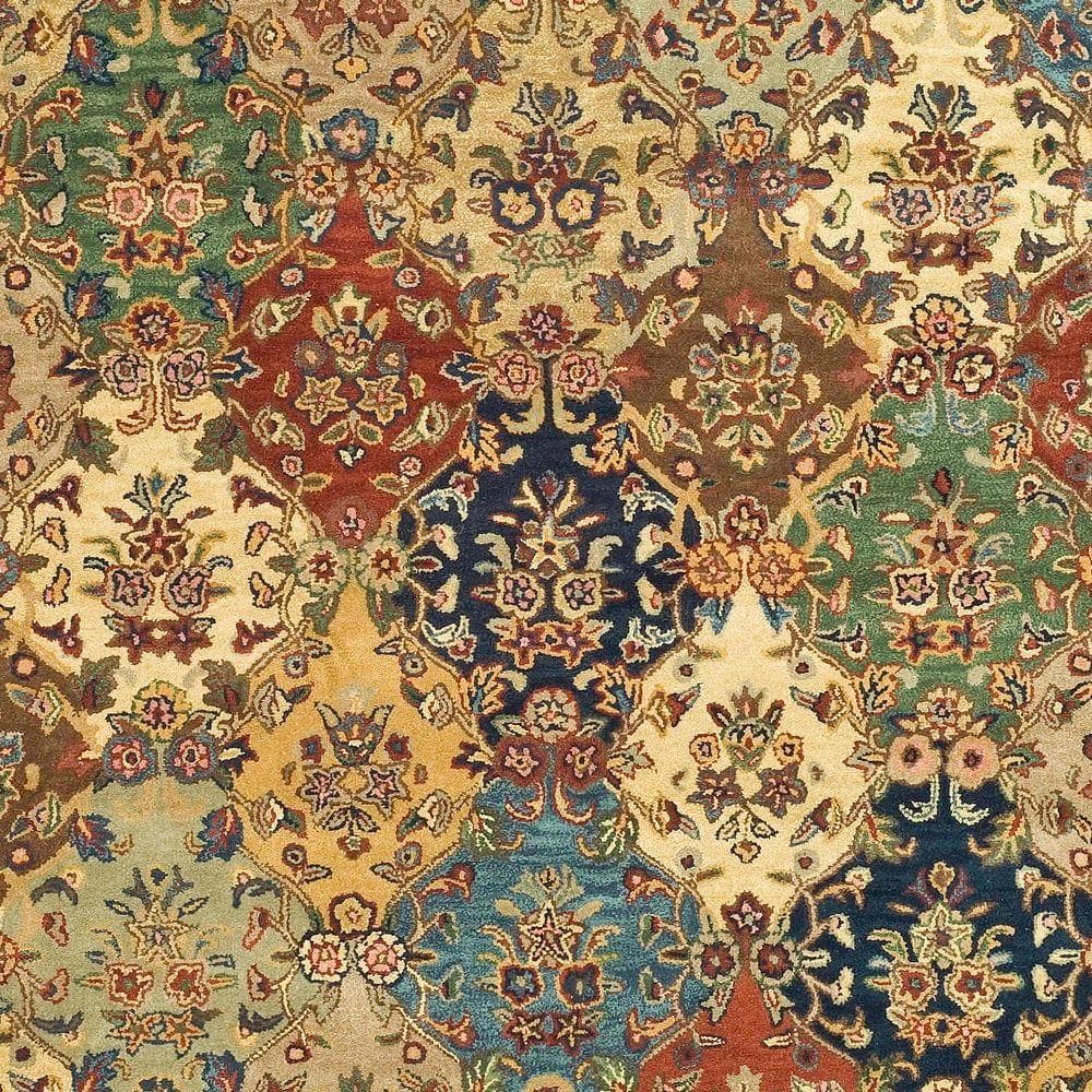 Elegant Heritage Multi-Burgundy Wool 8x10 Area Rug