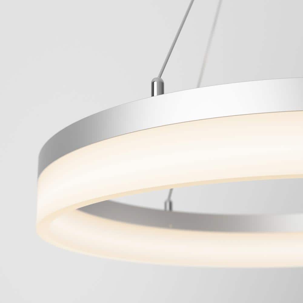 Optical Silver Crystal LED Drum Pendant Light, Contemporary Design