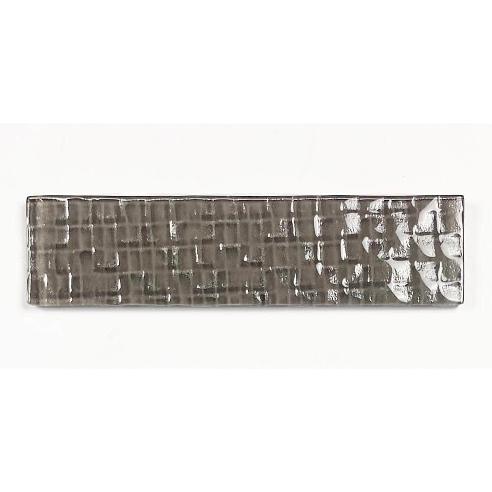 Coastal Taupe 2 in. x 8 in. Glossy Textured Glass Subway Wall Tile (12 sq.ft./Case) price history on PriceWatchPro