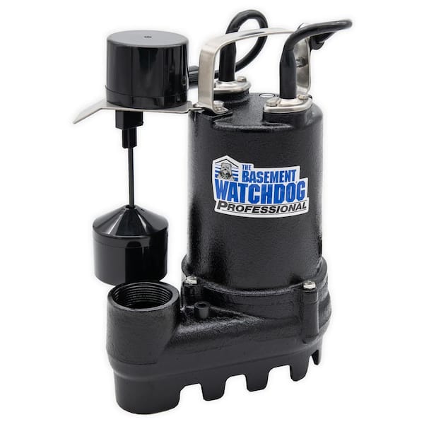 Basement Watchdog 1/2 HP Cast Iron Submersible Sump Pump with Vertical Switch