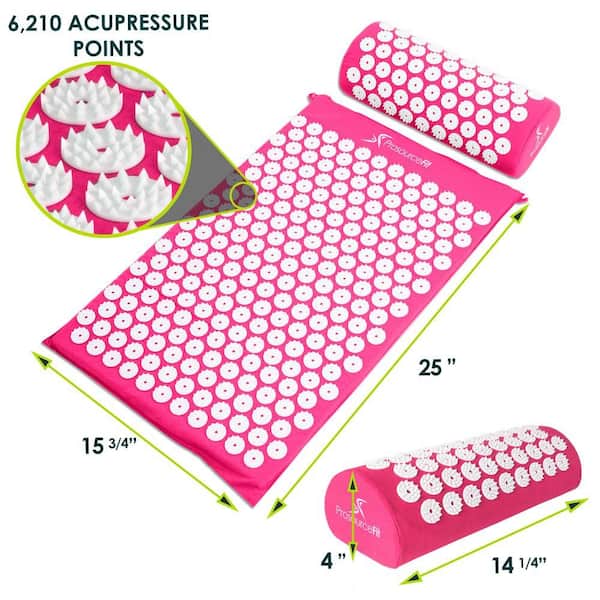 Shakti Mat & Pillow セット ピンク PROSOURCEFIT Pink 25 in. x 15.75 in. Acupressure Mat and Pillow