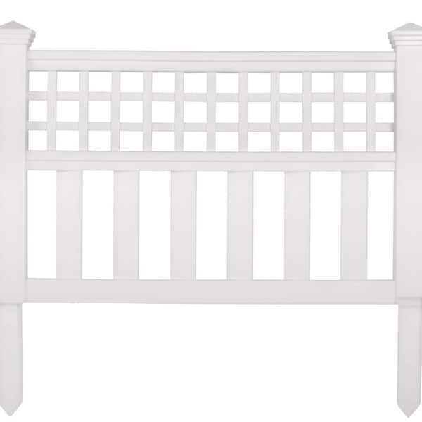 Suncast Grand View™ 24 in. W x 20.5 in. H No Dig Plastic Garden Fence ...