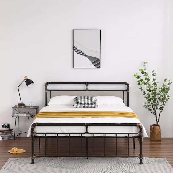 Full Modern Water Pipe Iron Bed Frame, How Much Are Iron Bed Frames