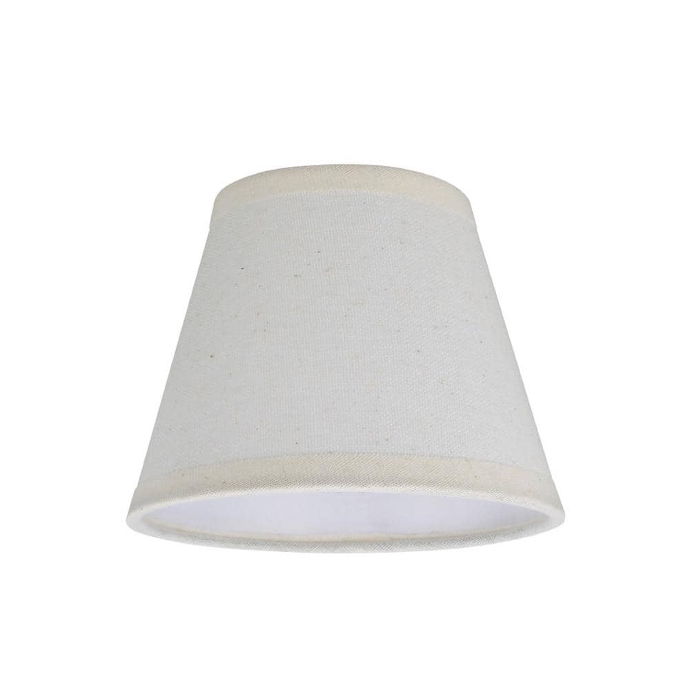 Set of 6 Creme Linen Empire Chandelier Lamp Shades